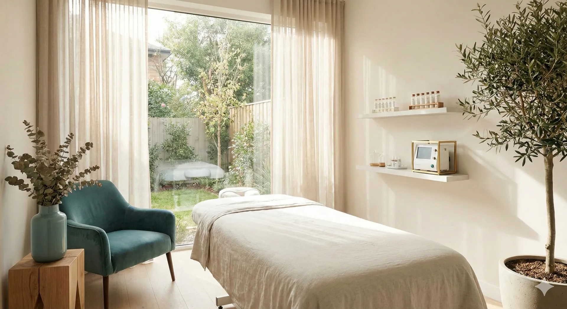 Serene wellness space for regenerative care